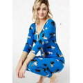 Blue Cats & Dogs Stretch 1 Piece Pajama